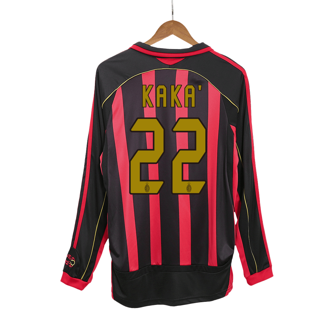AC Milan KAKA' #22 Home Jersey Retro 2006/07 - Long Sleeve