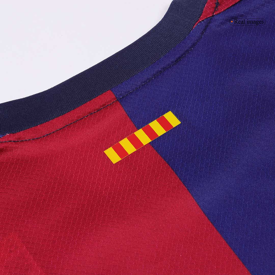 Barcelona Home Jersey Kit 2024/25 Kids(Jersey+Shorts) Spotify Logo Without Text