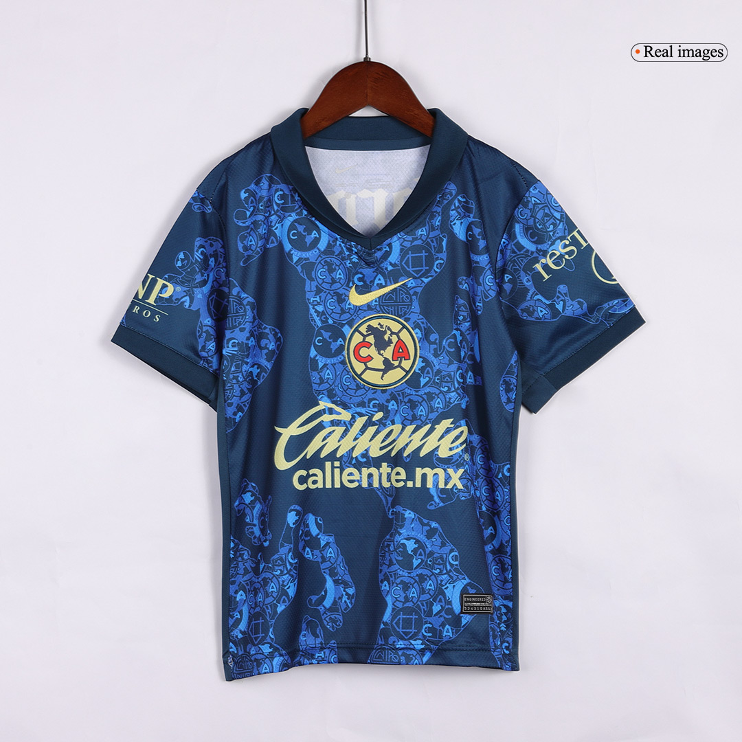 Club America Away Soccer Jersey Kit 2024/25 Kids(Jersey+Shorts)