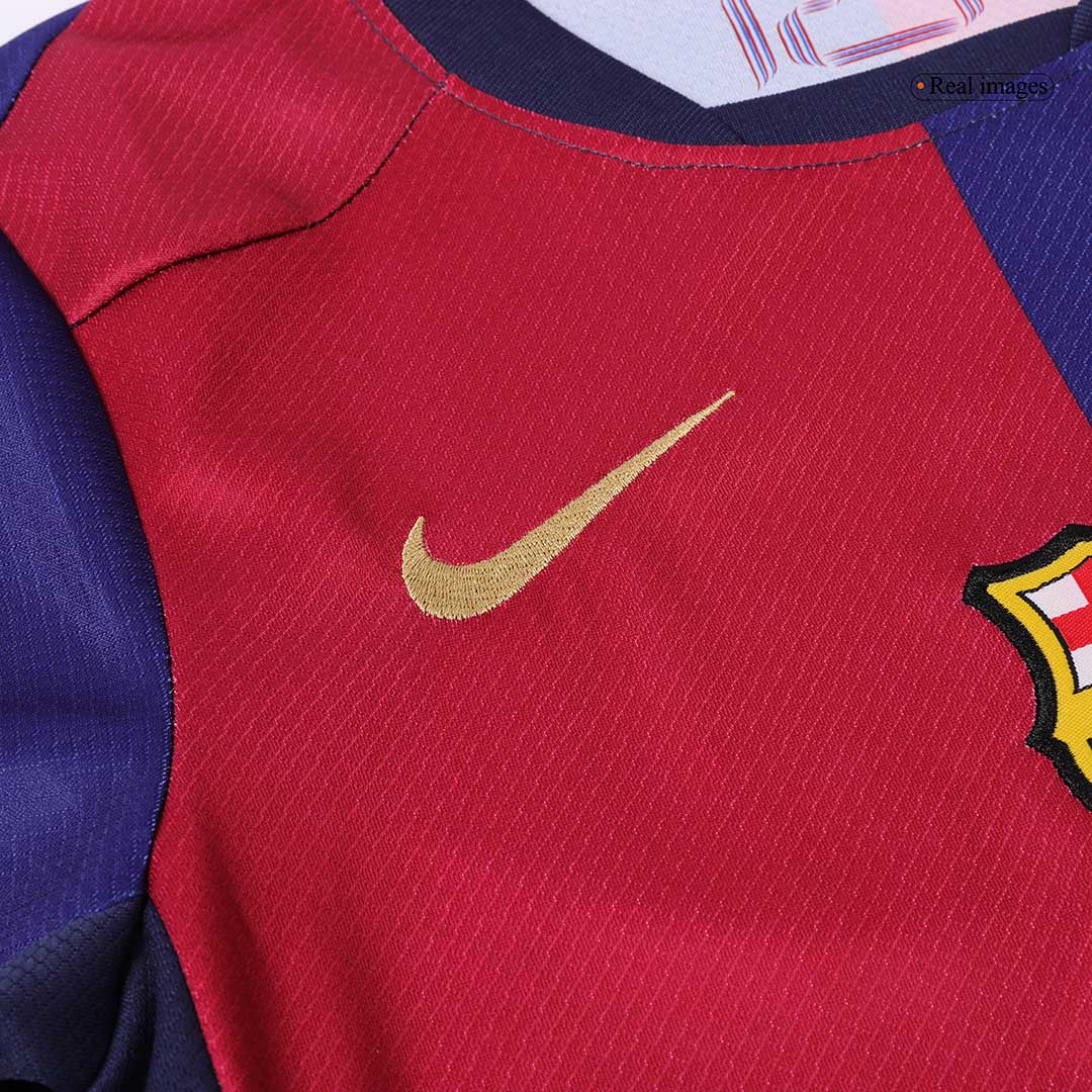 Barcelona Home Jersey Kit 2024/25 Kids(Jersey+Shorts) Spotify Logo Without Text
