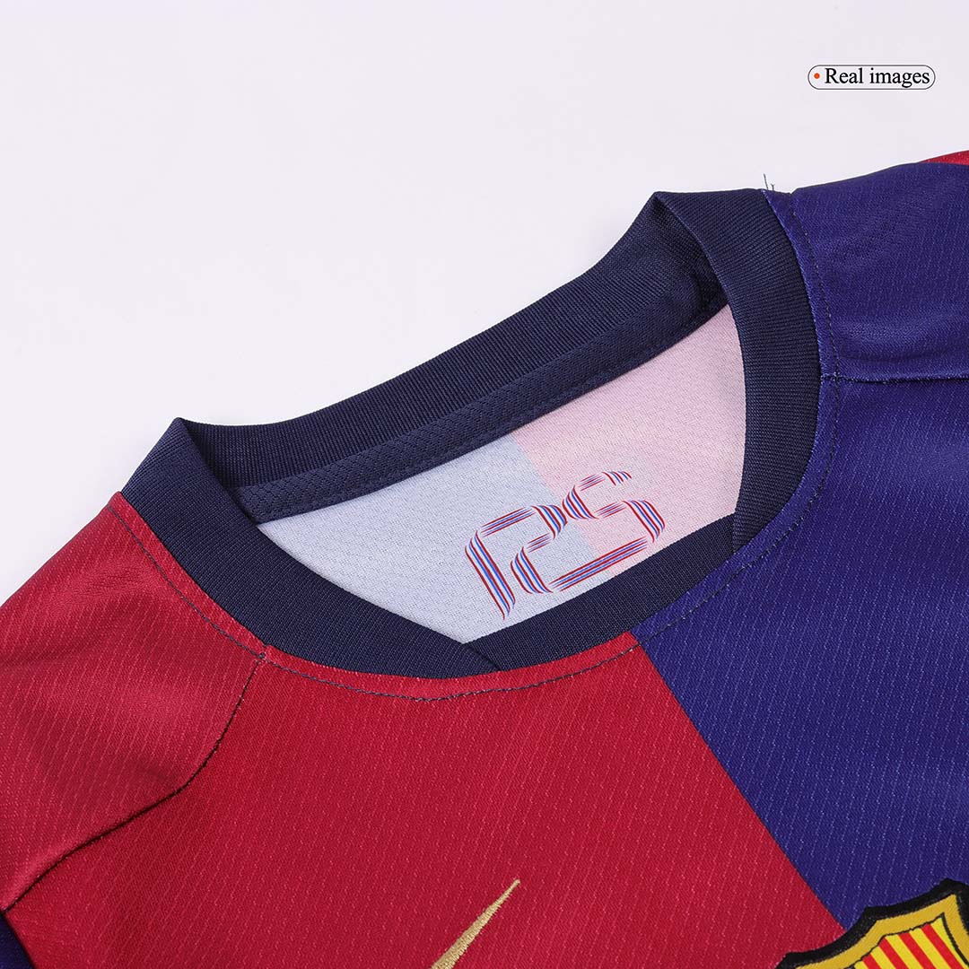 Barcelona Home Jersey Kit 2024/25 Kids(Jersey+Shorts) Spotify Logo Without Text
