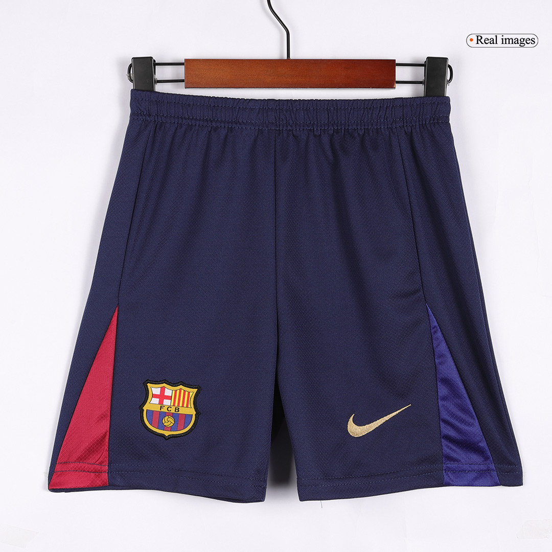 Barcelona Home Jersey Kit 2024/25 Kids(Jersey+Shorts) Spotify Logo Without Text