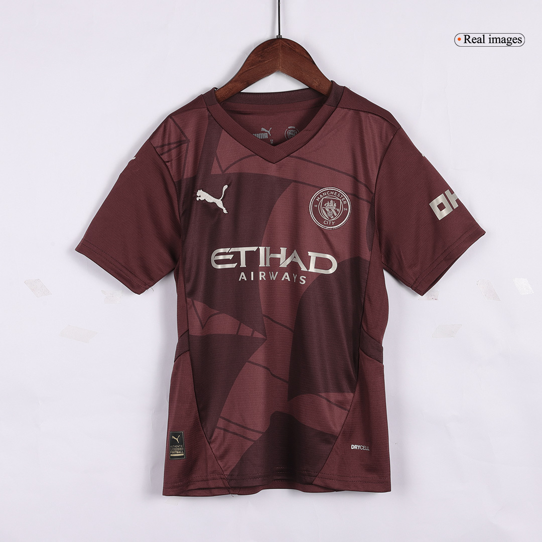 Manchester City Third Away Jersey Kit 2024/25 Kids(Jersey+Shorts)