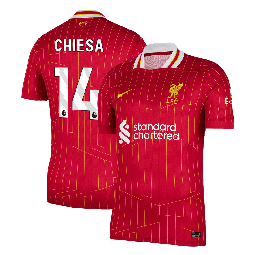 Liverpool CHIESA #14 Home Soccer Jersey 2024/25