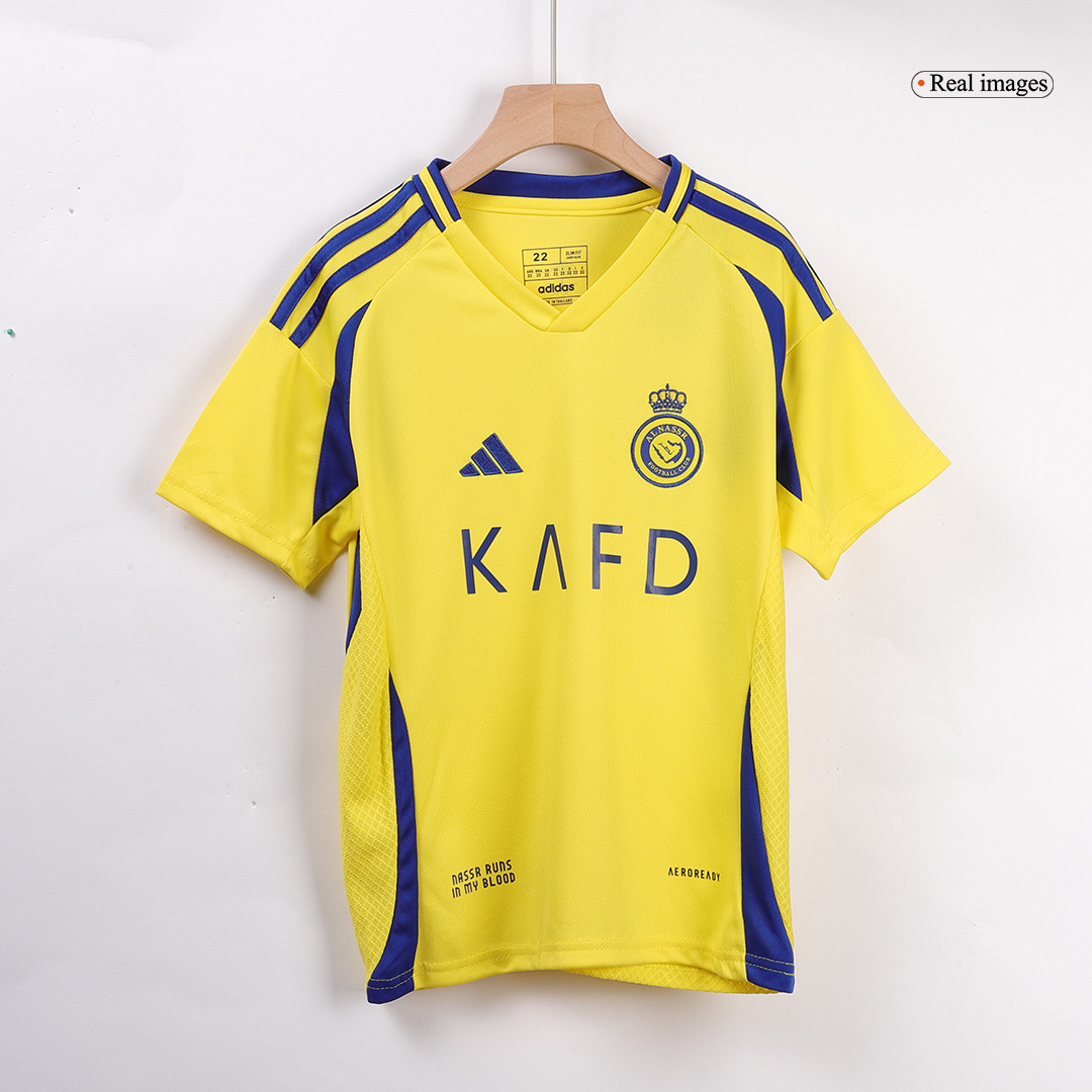 Al Nassr Home Soccer Jersey Kit 2024/25 Kids(Jersey+Shorts)