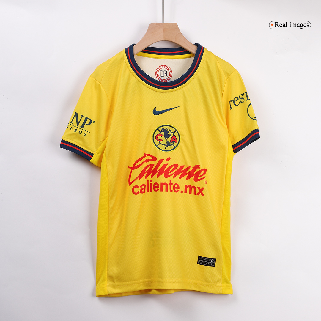 Club America Home Soccer Jersey Kit 2024/25 Kids(Jersey+Shorts)