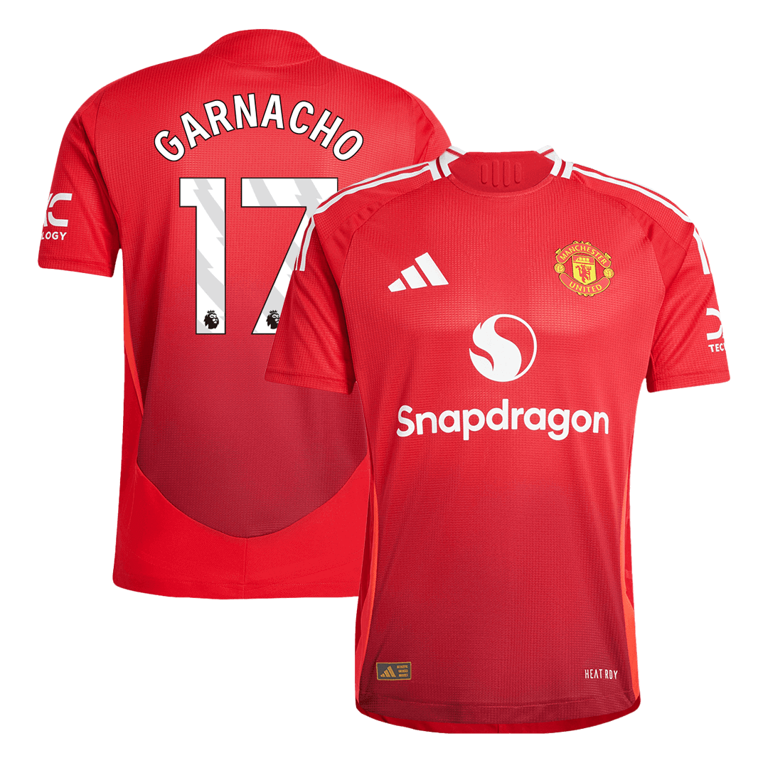 Manchester United GARNACHO #17 Home Soccer Jersey Authentic 2024/25
