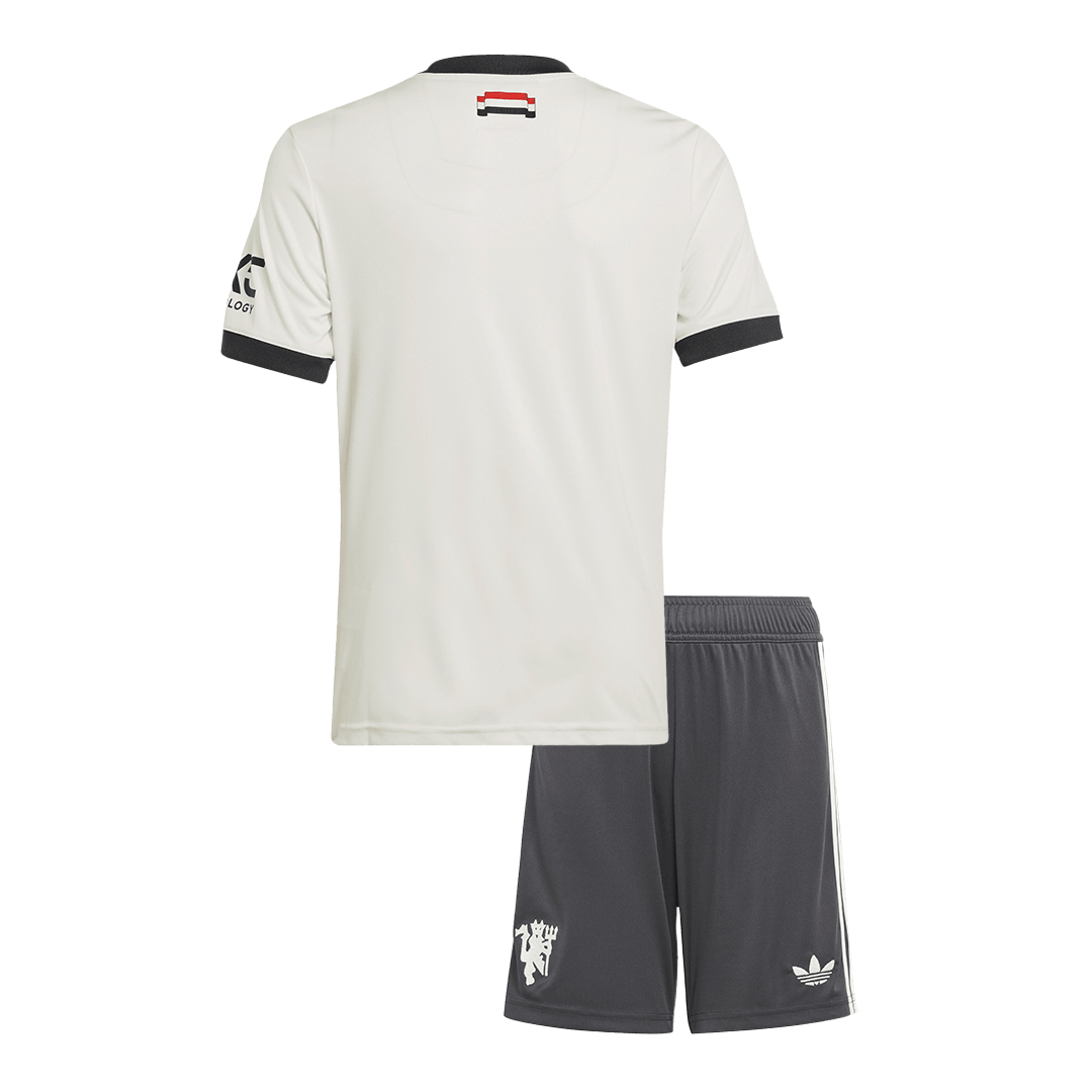 Manchester United Third Away Soccer Jersey Kit 2024/25 Kids(Jersey+Shorts)