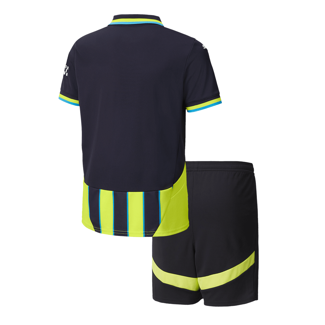 Manchester City Away Soccer Jersey Kit 2024/25 Kids(Jersey+Shorts)