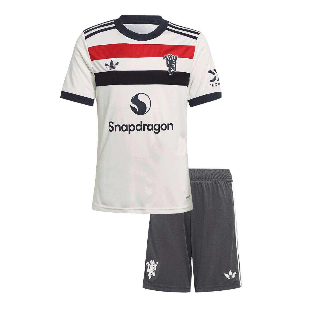 Manchester United Third Away Soccer Jersey Kit 2024/25 Kids(Jersey+Shorts)