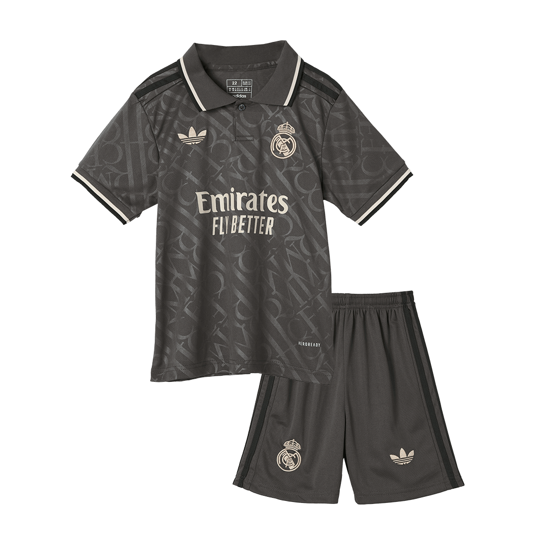 Real Madrid Third Away Soccer Jersey Kit 2024/25 Kids(Jersey+Shorts+Socks)
