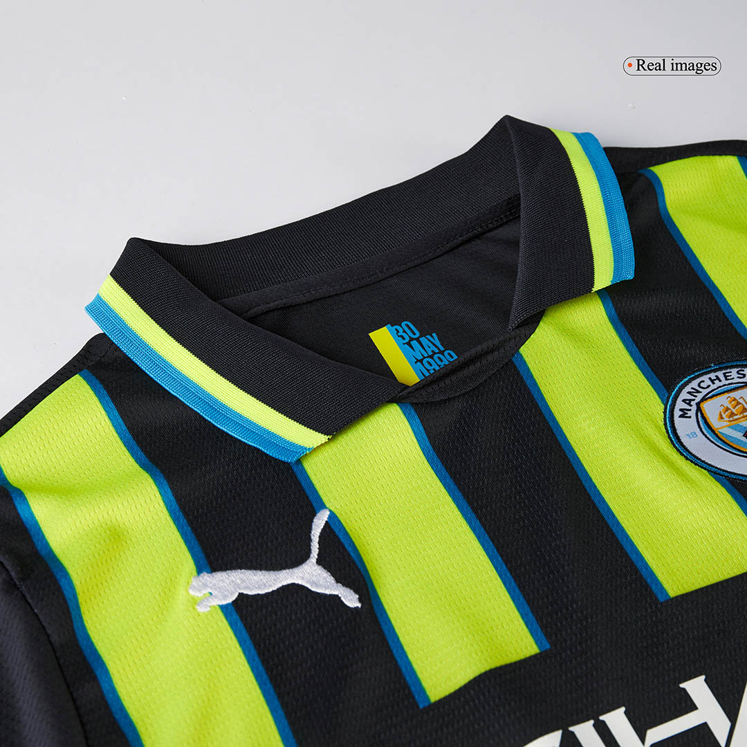 Manchester City Away Soccer Jersey Kit 2024/25 Kids(Jersey+Shorts)