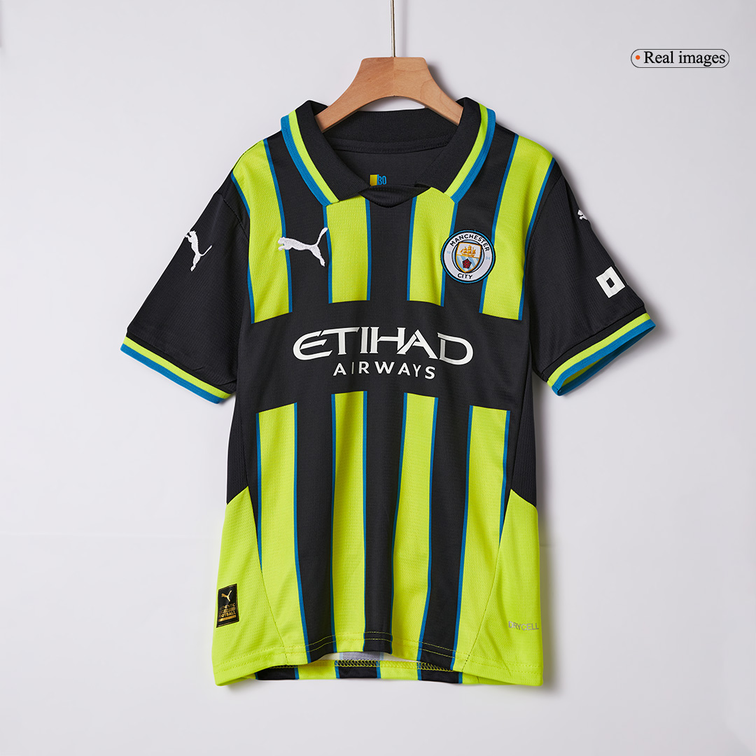 Manchester City Away Soccer Jersey Kit 2024/25 Kids(Jersey+Shorts)