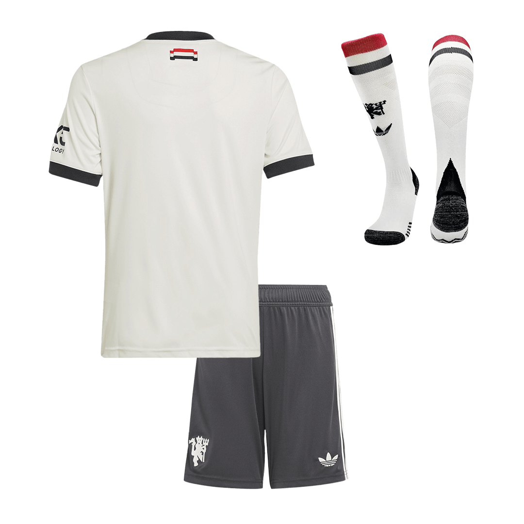 Manchester United Third Away Soccer Jersey Kit 2024/25 Kids(Jersey+Shorts+Socks)