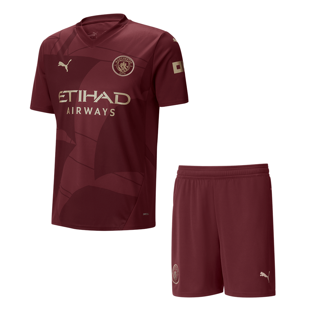 Manchester City Third Away Soccer Jersey Kit 2024/25 (Jersey+Shorts)