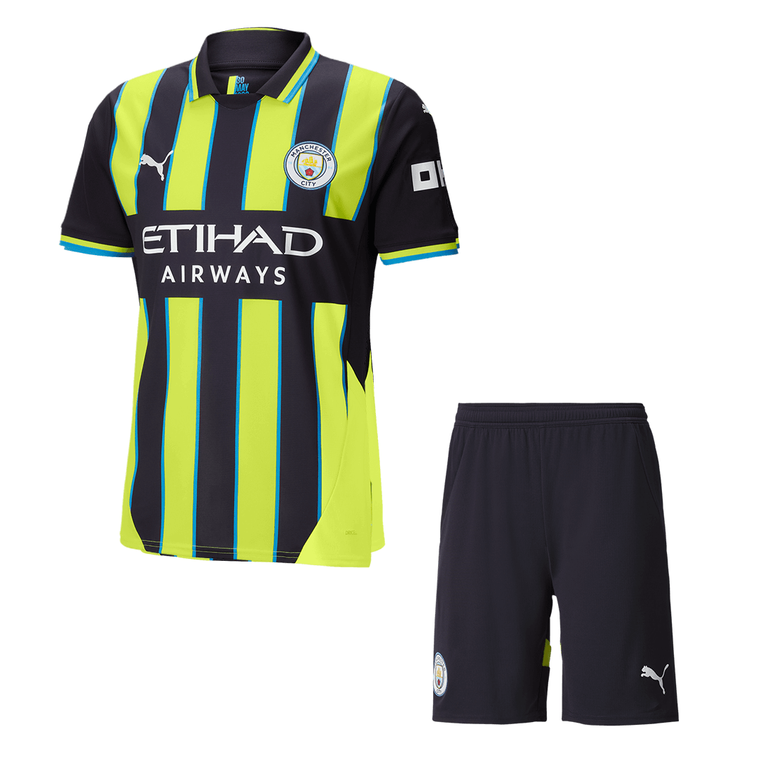 Manchester City Away Soccer Jersey Kit 2024/25 (Jersey+Shorts)