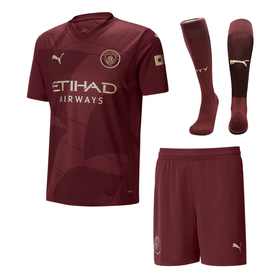 Manchester City Third Away Soccer Jersey Kit 2024/25 (Jersey+Shorts+Socks)