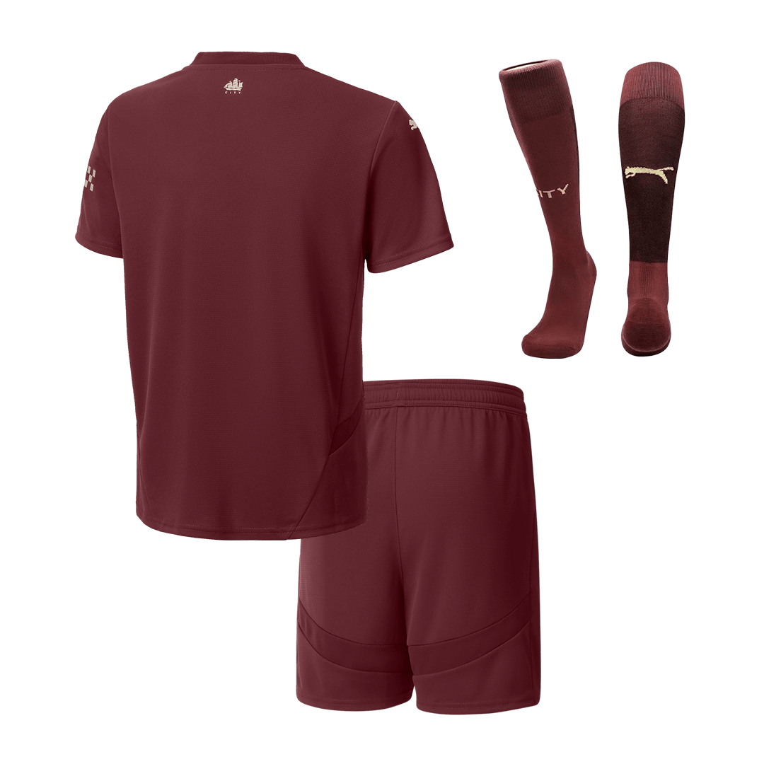 Manchester City Third Away Soccer Jersey Kit 2024/25 Kids(Jersey+Shorts+Socks)