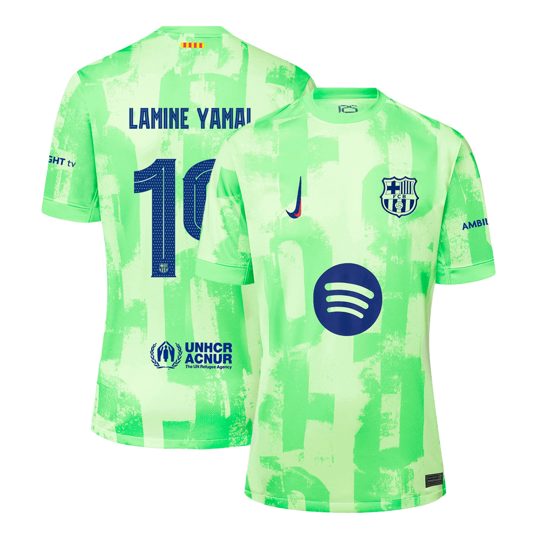 Barcelona LAMINE YAMAL #19 Third Away Jersey 2024/25 - UCL（Spotify Logo Without Text）