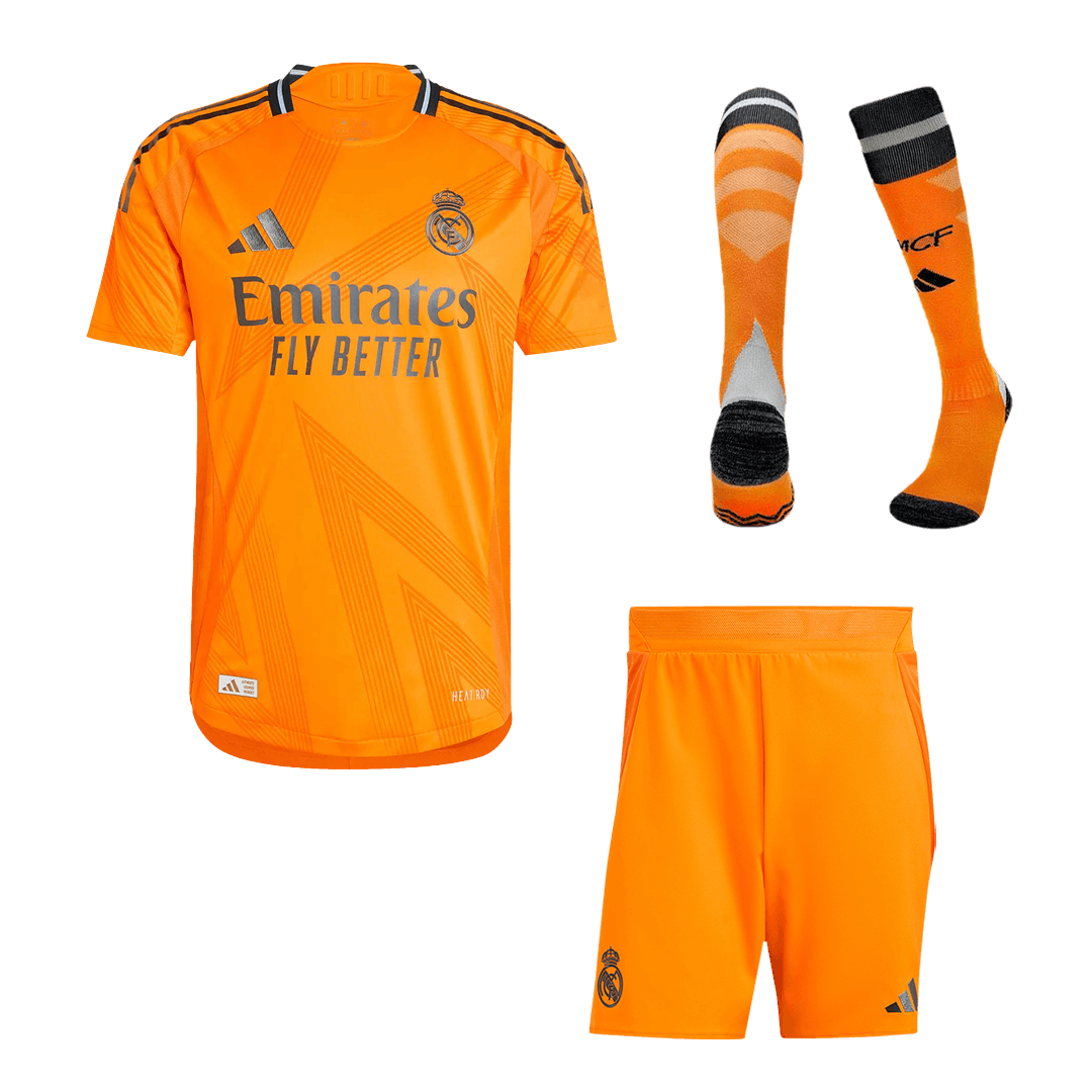 Real Madrid Away Soccer Jersey Kit Authentic 2024/25 (Jersey+Shorts+Socks)