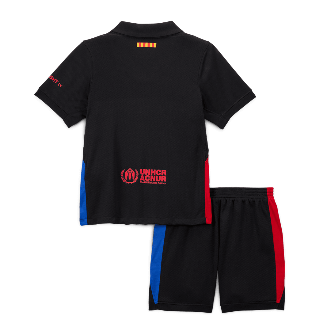 Barcelona Away Soccer Jersey Kit 2024/25 Kids(Jersey+Shorts)- Spotify Logo Without Text