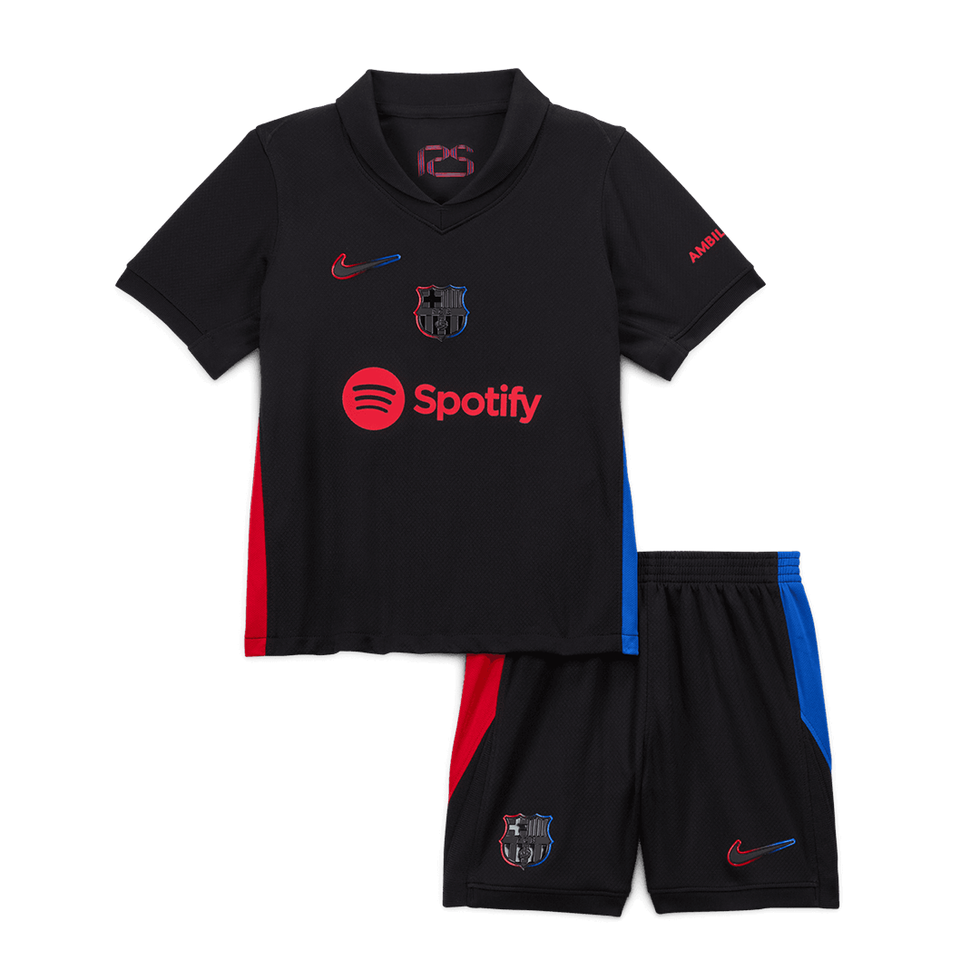 Barcelona Away Soccer Jersey Kit 2024/25 Kids(Jersey+Shorts)