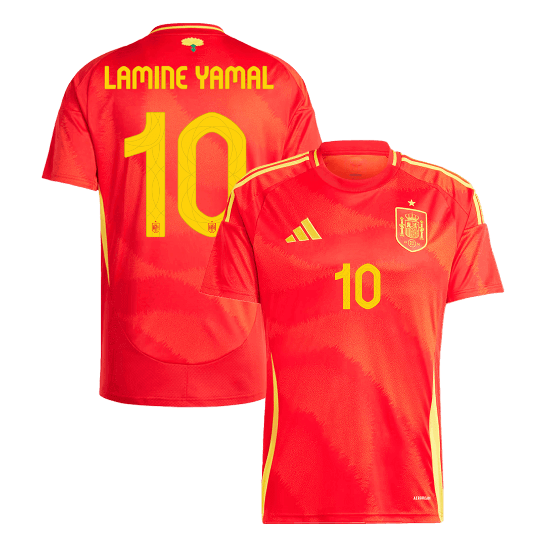Spain LAMINE YAMAL #10 Home Soccer Jersey EURO 2024