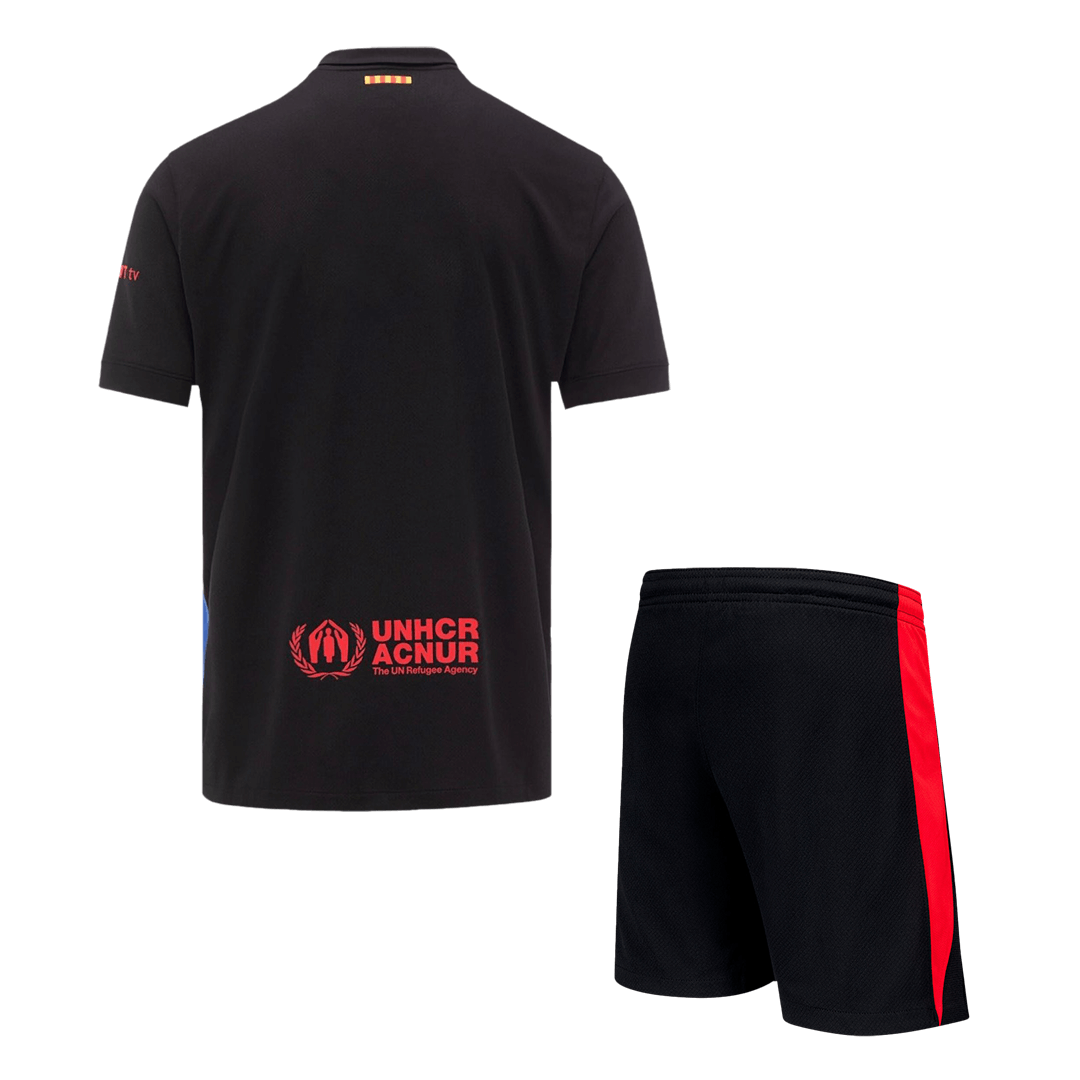 Barcelona Away Soccer Jersey Kit 2024/25 (Jersey+Shorts)- Spotify Logo Without Text