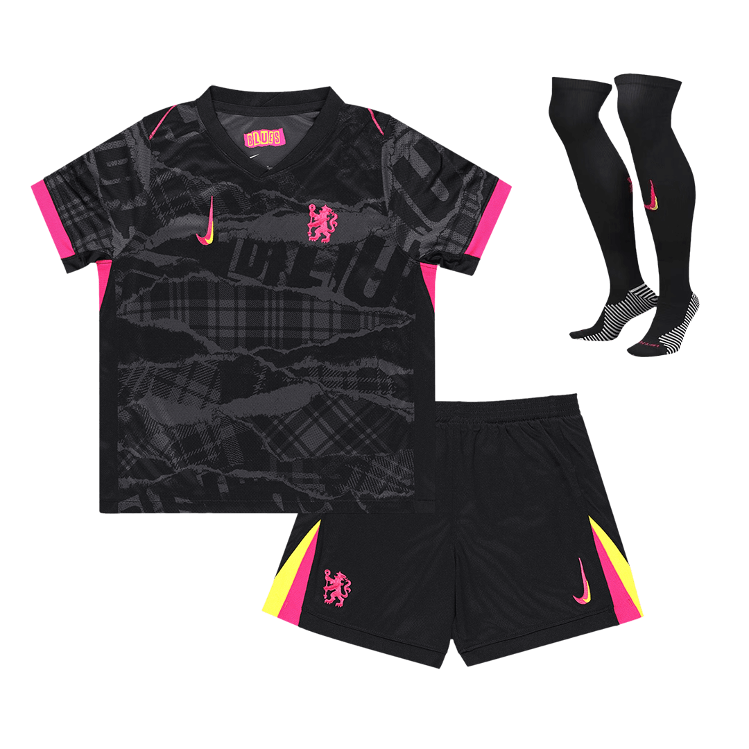 Chelsea Third Away Soccer Jersey Kit 2024/25 Kids(Jersey+Shorts+Socks)