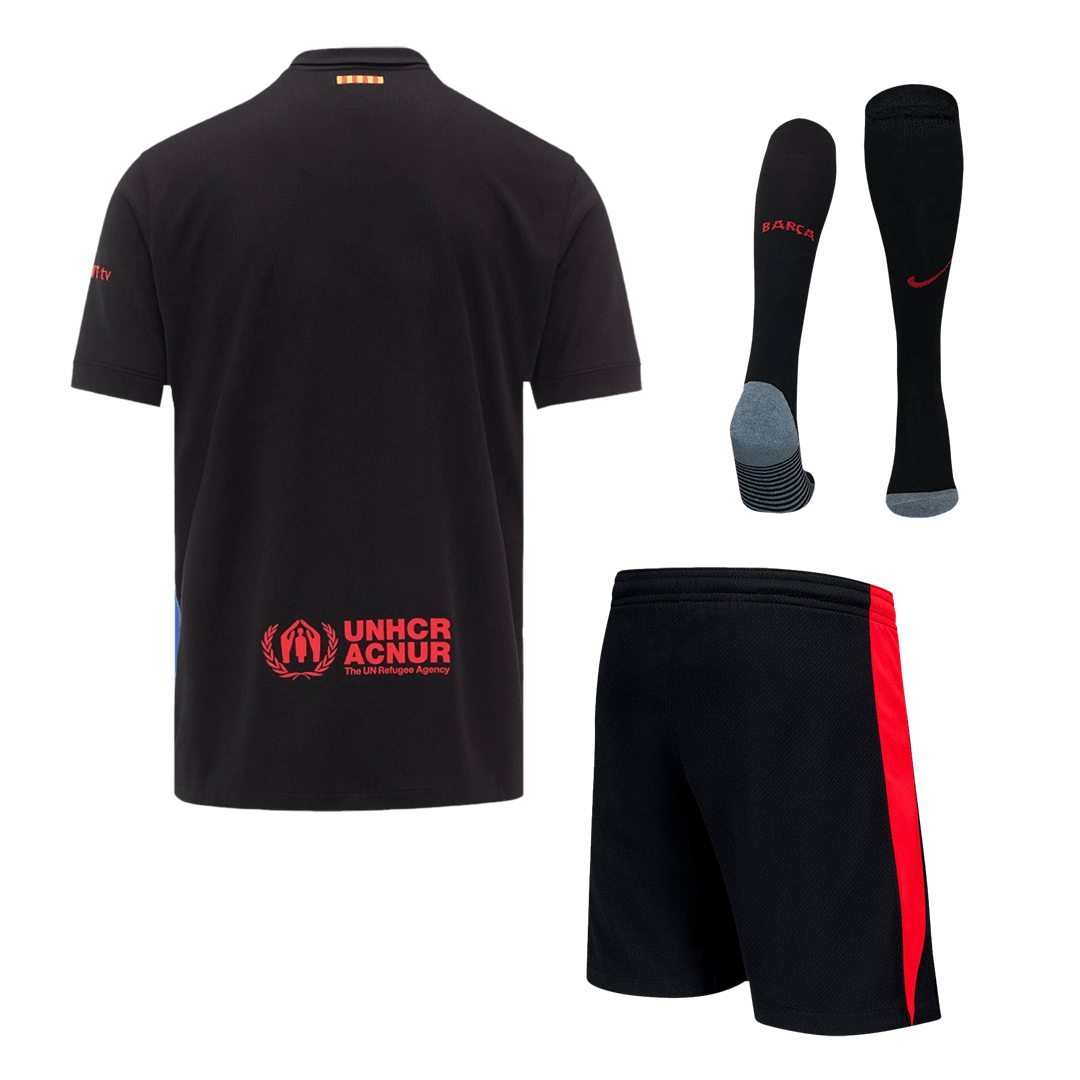 Barcelona Away Soccer Jersey Kit 2024/25 (Jersey+Shorts+Socks)