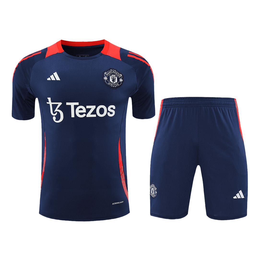 Manchester United Pre-Match Soccer Jersey Kit 2024/25 (Jersey+Shorts)