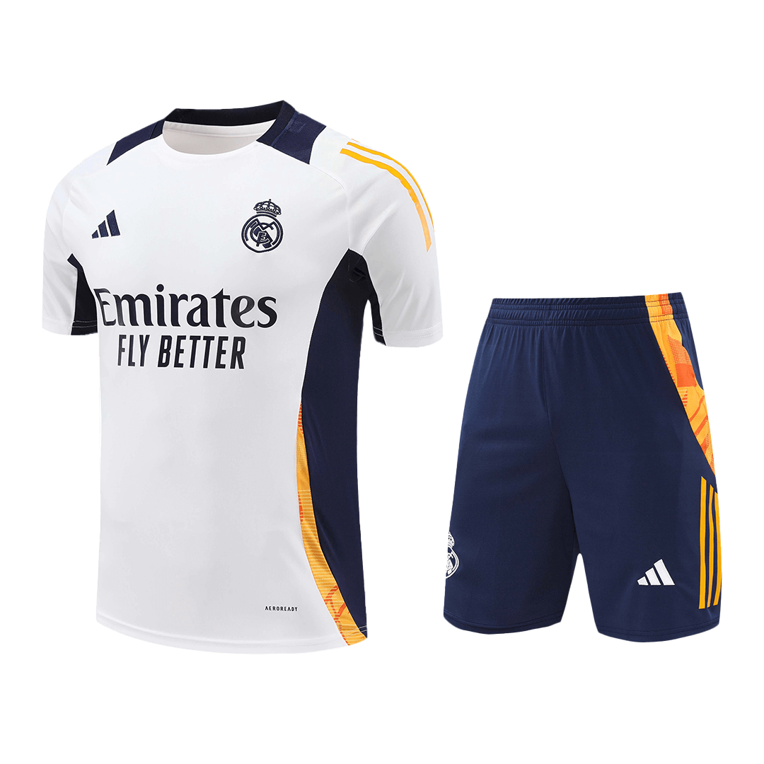 Real Madrid Pre-Match Training Soccer Jersey Kit 2024/25 (Jersey+Shorts)