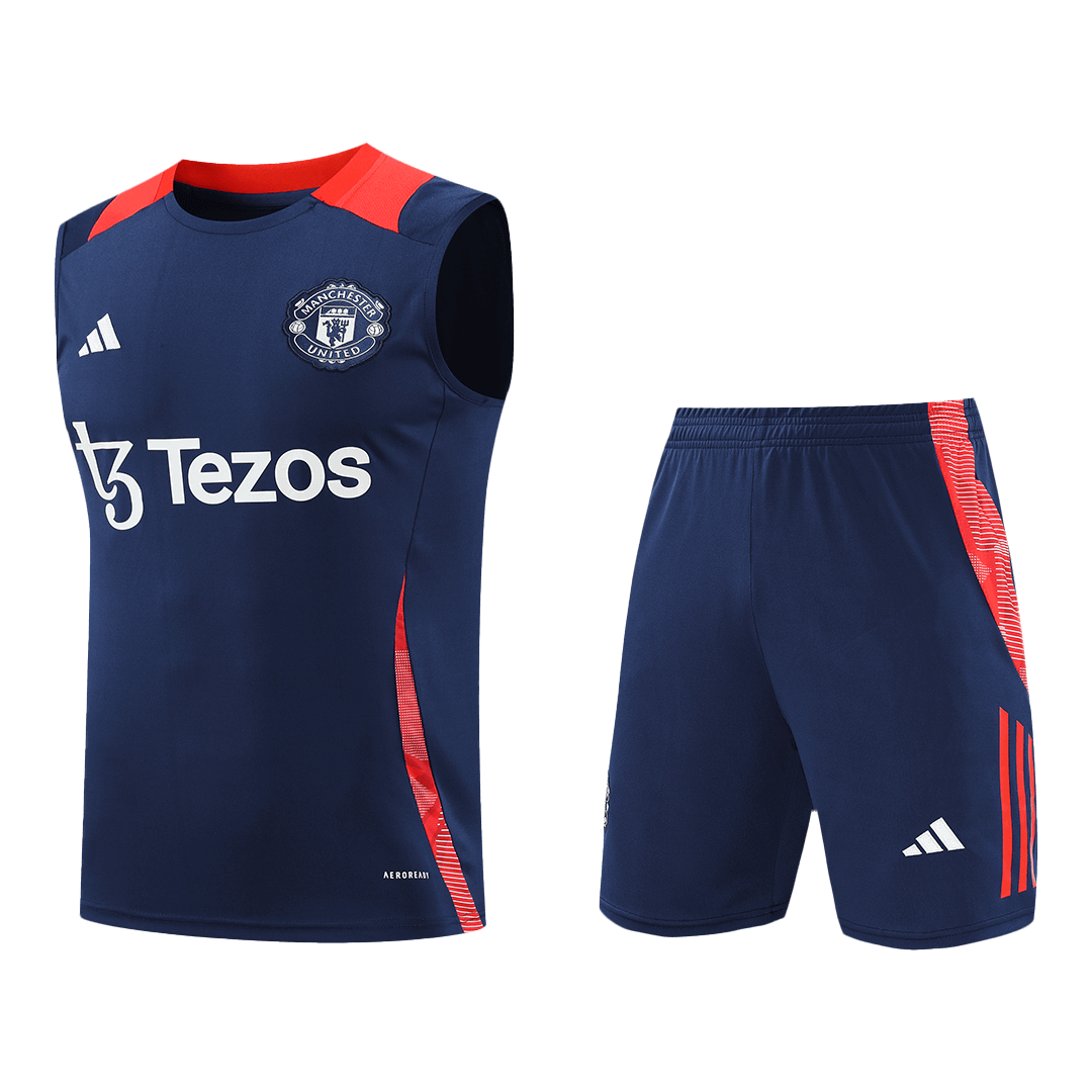Manchester United Pre-Match Soccer Jersey Kit 2024/25 (Jersey+Shorts)