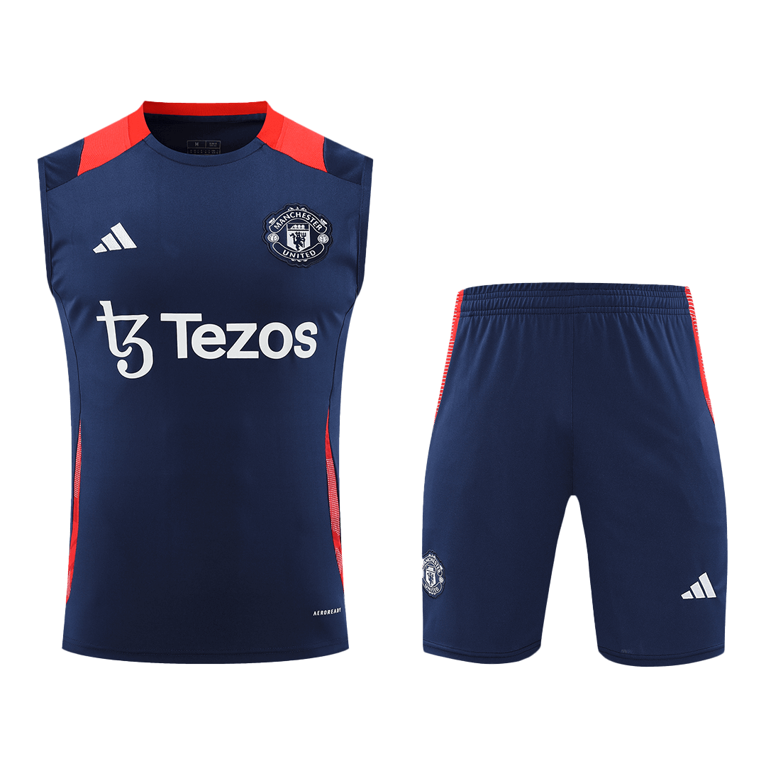 Manchester United Pre-Match Soccer Jersey Kit 2024/25 (Jersey+Shorts)
