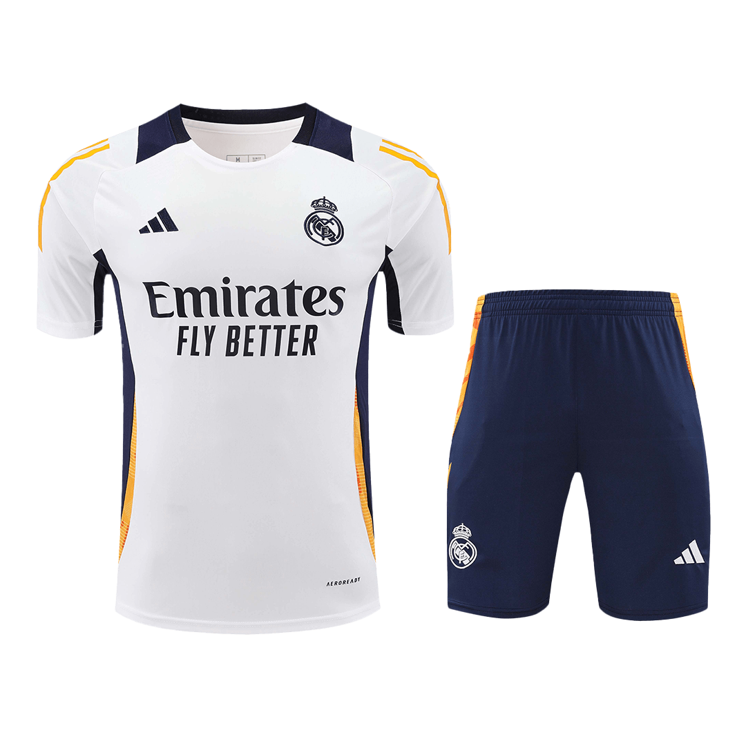 Real Madrid Pre-Match Training Soccer Jersey Kit 2024/25 (Jersey+Shorts)