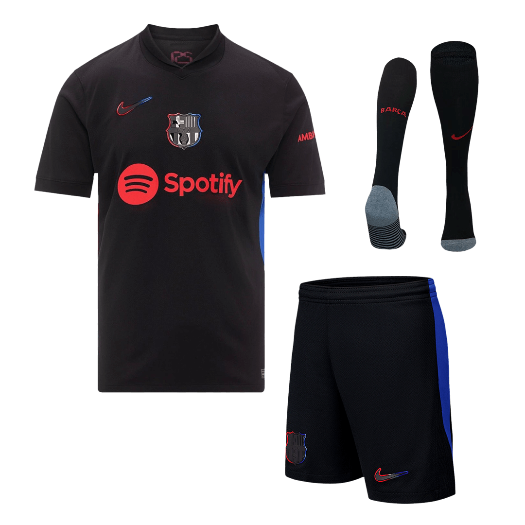 Barcelona Away Soccer Jersey Kit 2024/25 (Jersey+Shorts+Socks)