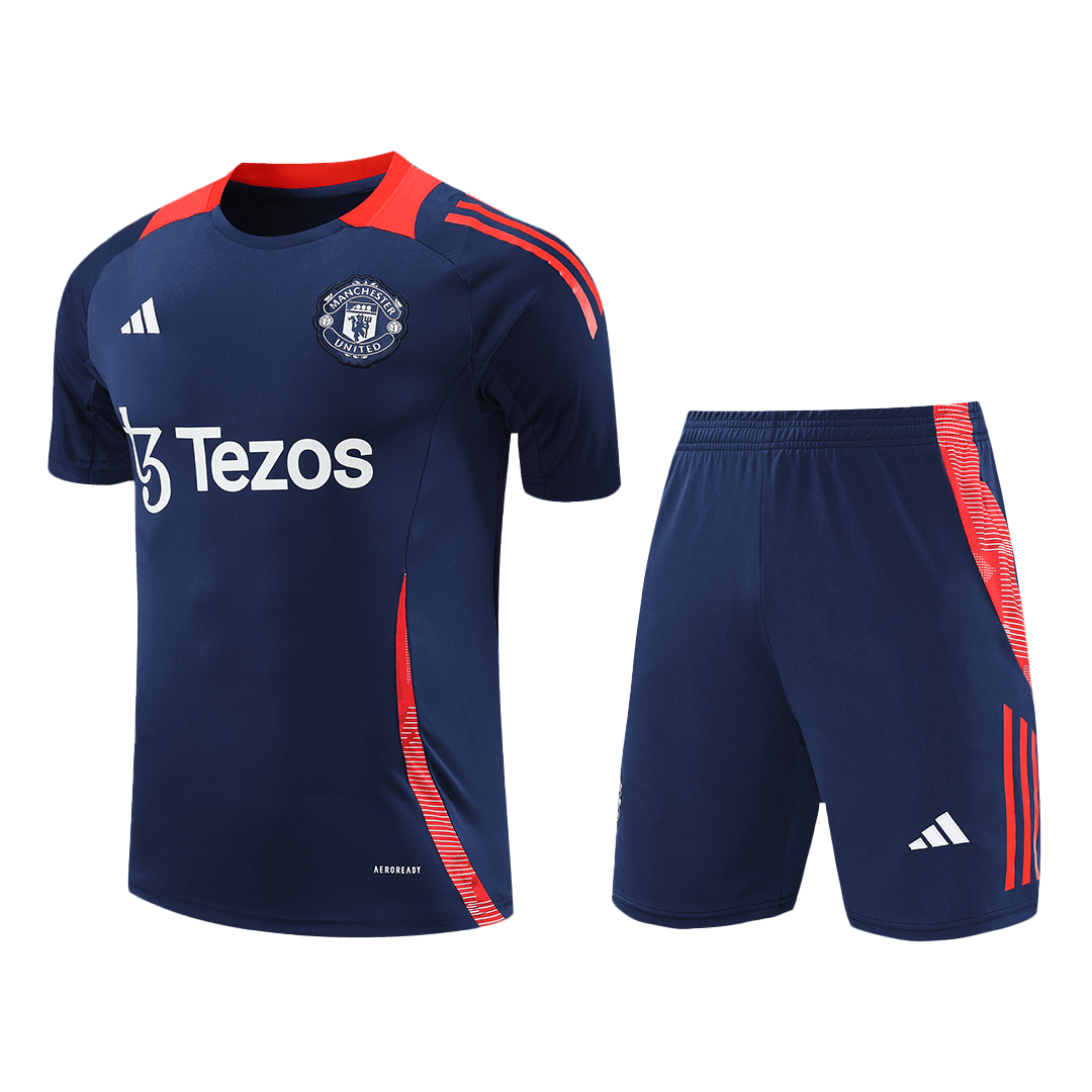 Manchester United Pre-Match Soccer Jersey Kit 2024/25 (Jersey+Shorts)