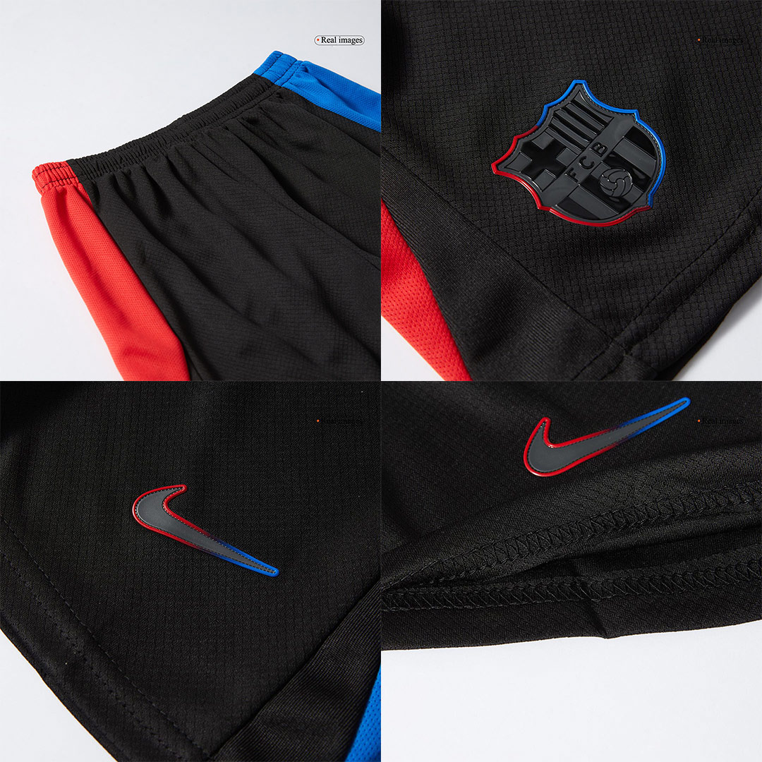 Barcelona Away Soccer Jersey Kit 2024/25 Kids(Jersey+Shorts)- Spotify Logo Without Text