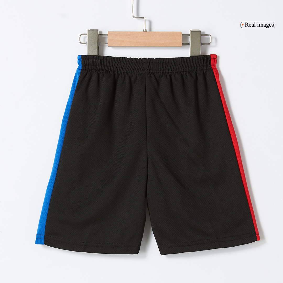 Barcelona Away Soccer Jersey Kit 2024/25 Kids(Jersey+Shorts)- Spotify Logo Without Text