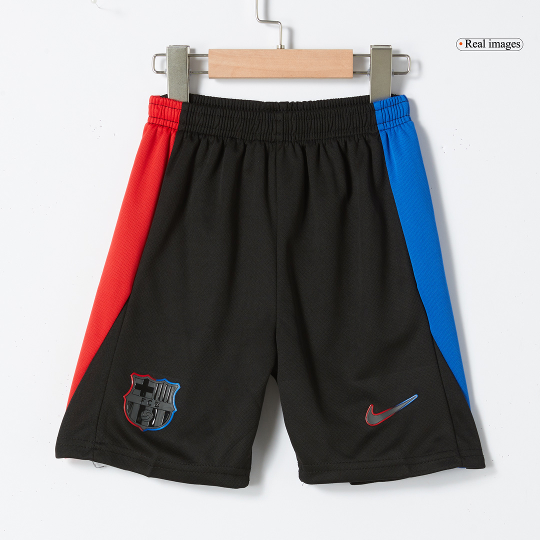 Barcelona Away Soccer Jersey Kit 2024/25 Kids(Jersey+Shorts)- Spotify Logo Without Text