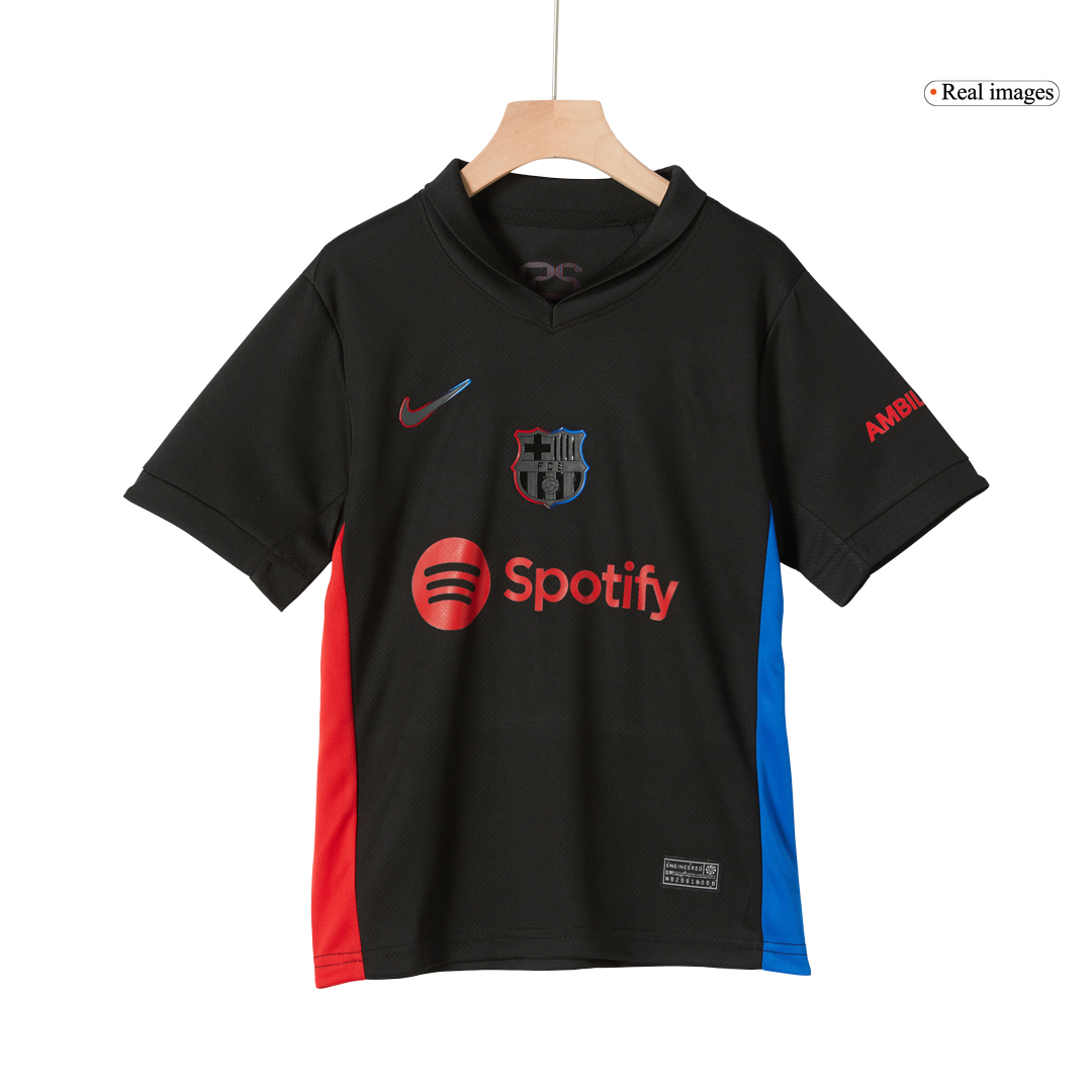 Barcelona Away Soccer Jersey Kit 2024/25 Kids(Jersey+Shorts)