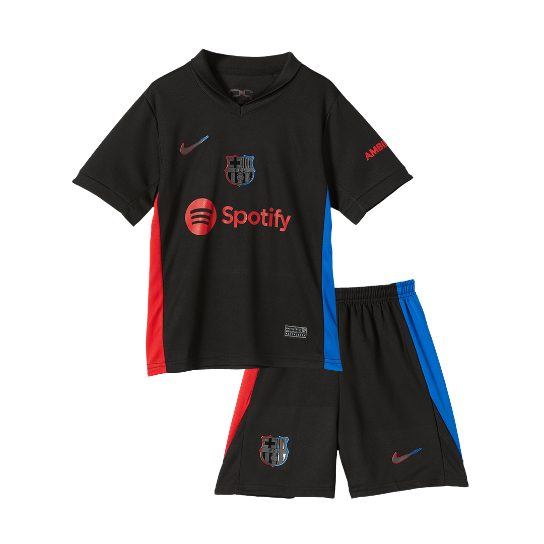 Barcelona Away Soccer Jersey Kit 2024/25 Kids(Jersey+Shorts)