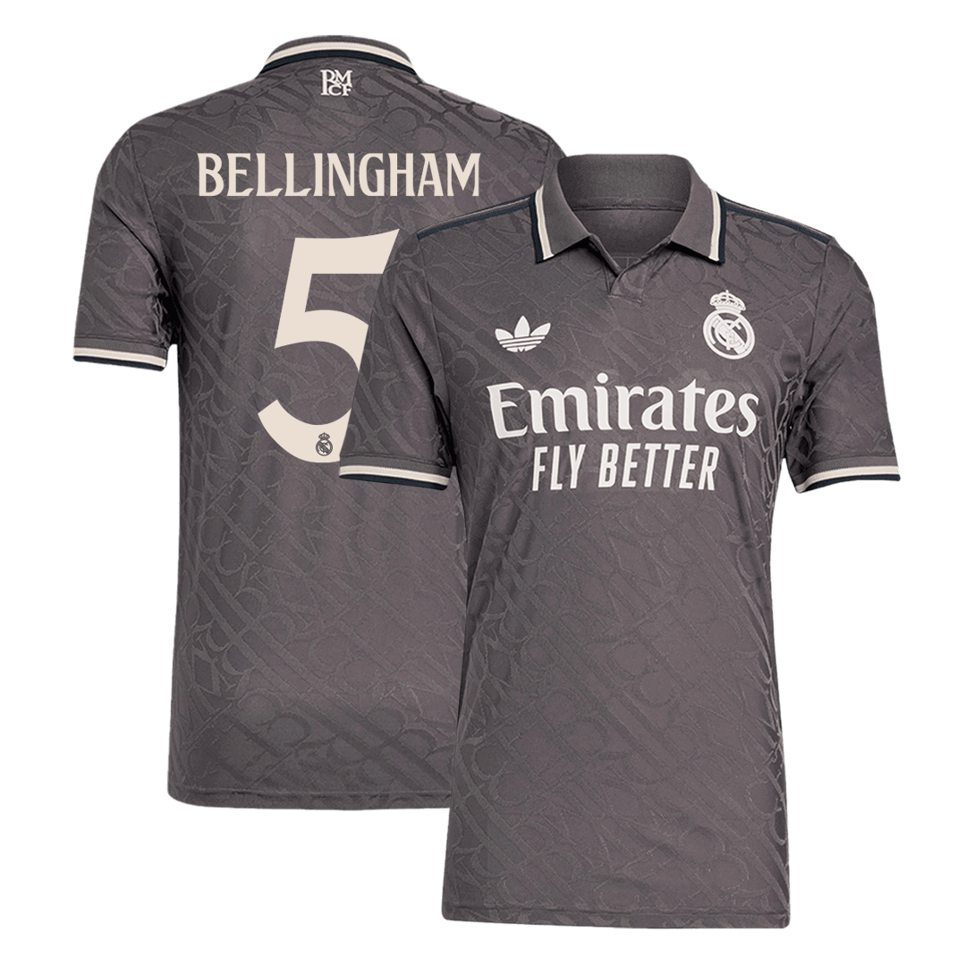 Real Madrid BELLINGHAM #5 Third Away Soccer Jersey Authentic 2024/25