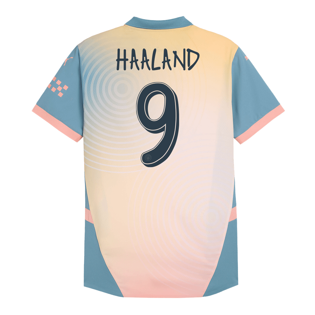 Manchester City HAALAND #9 Fourth Away Soccer Jersey Authentic 2024/25- Definitely City (UCL Edition)