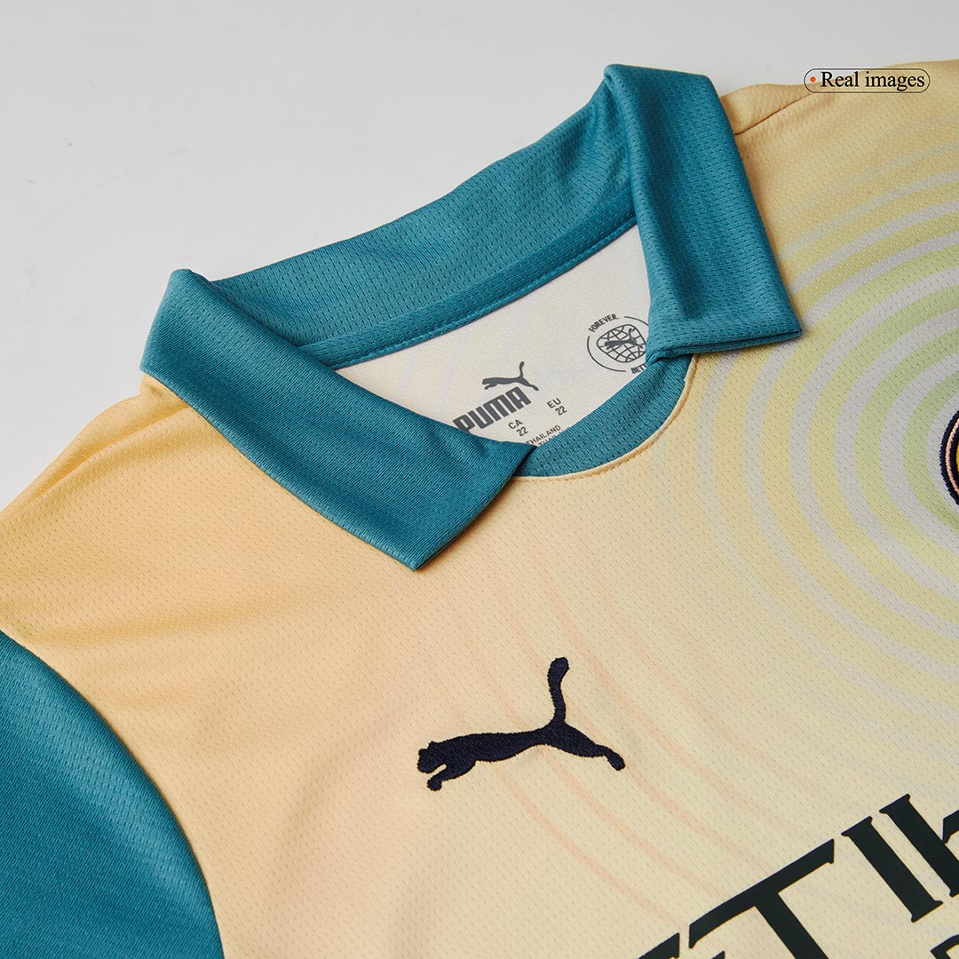 Manchester City Fourth Away Soccer Jersey Kit 2024/25 Kids(Jersey+Shorts)- Definitely City (UCL)