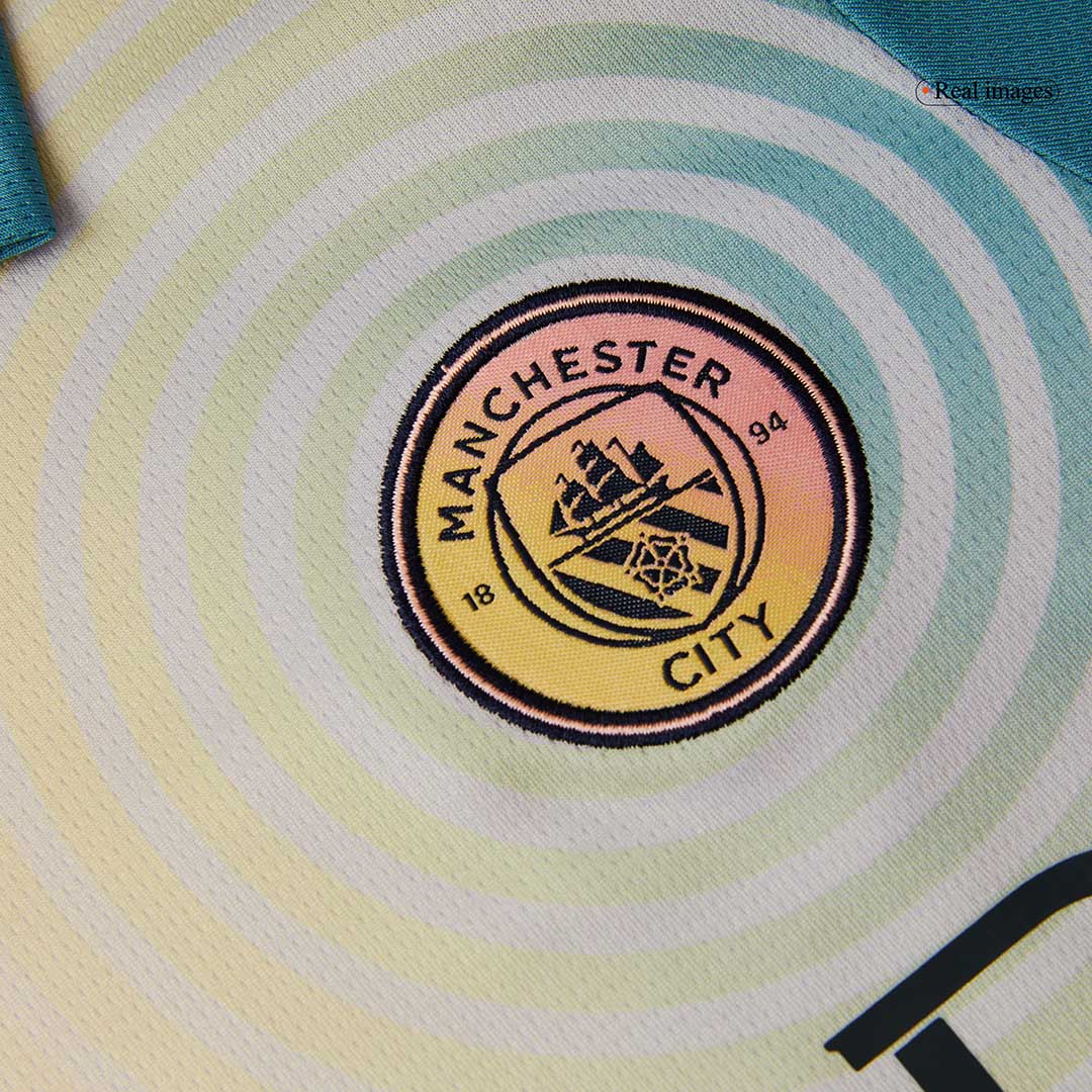 Manchester City Fourth Away Soccer Jersey Kit 2024/25 Kids(Jersey+Shorts)- Definitely City (UCL)