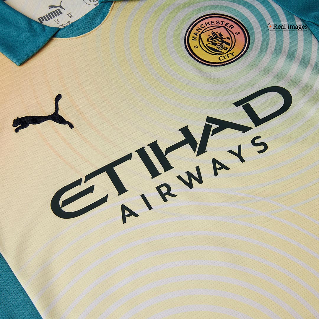 Manchester City Fourth Away Soccer Jersey Kit 2024/25 Kids(Jersey+Shorts)- Definitely City (UCL)