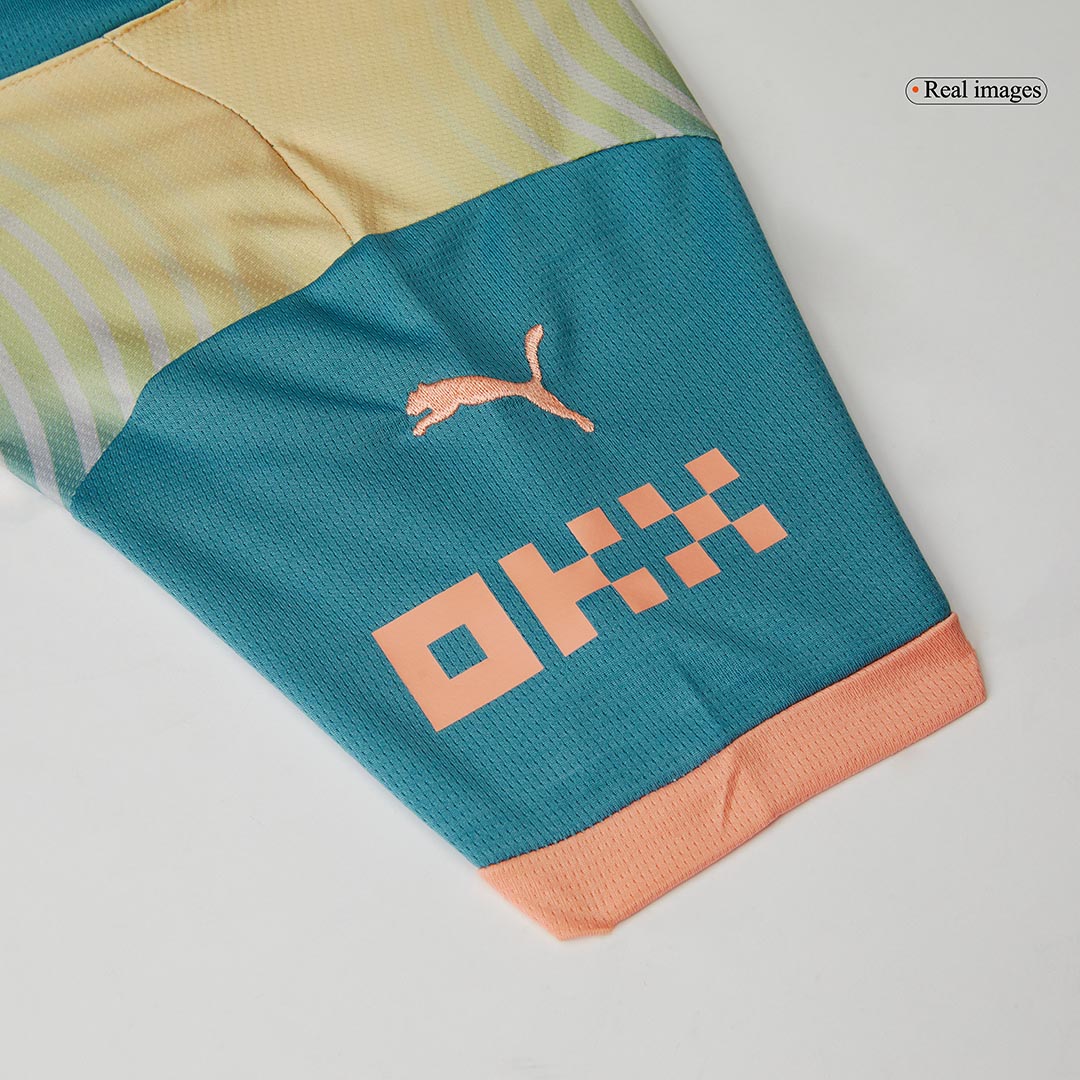 Manchester City Fourth Away Soccer Jersey Kit 2024/25 Kids(Jersey+Shorts)- Definitely City (UCL)