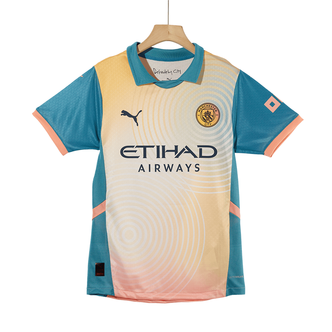 Manchester City HAALAND #9 Fourth Away Soccer Jersey Authentic 2024/25- Definitely City (UCL Edition)