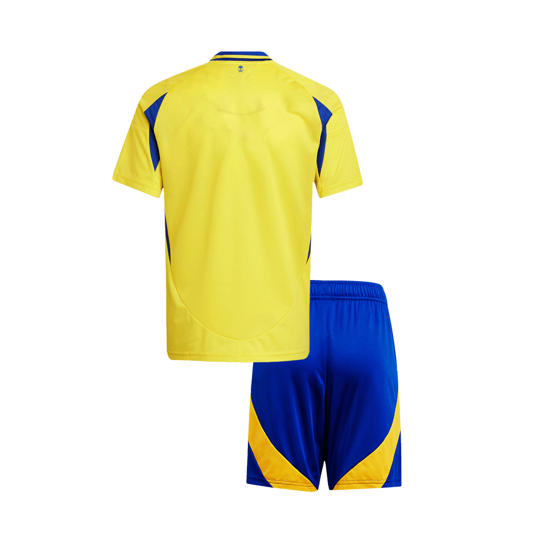 Al Nassr Home Soccer Jersey Kit 2024/25 Kids(Jersey+Shorts)